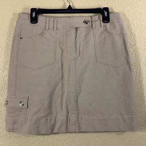 White House Black Market Skirt Creamy Tan Size 6